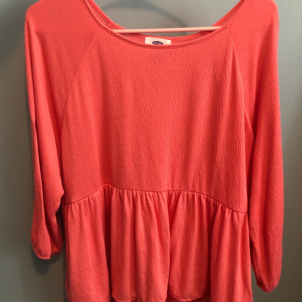 Old Navy Salmon Babydoll Top